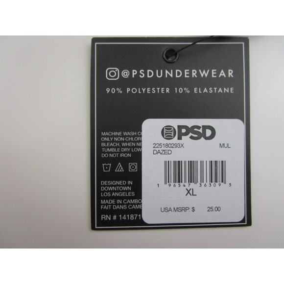 PSD Dazed Men's XL Underwear Boxer Briefs Mushroom Smiley Face - Picture 3 of 3